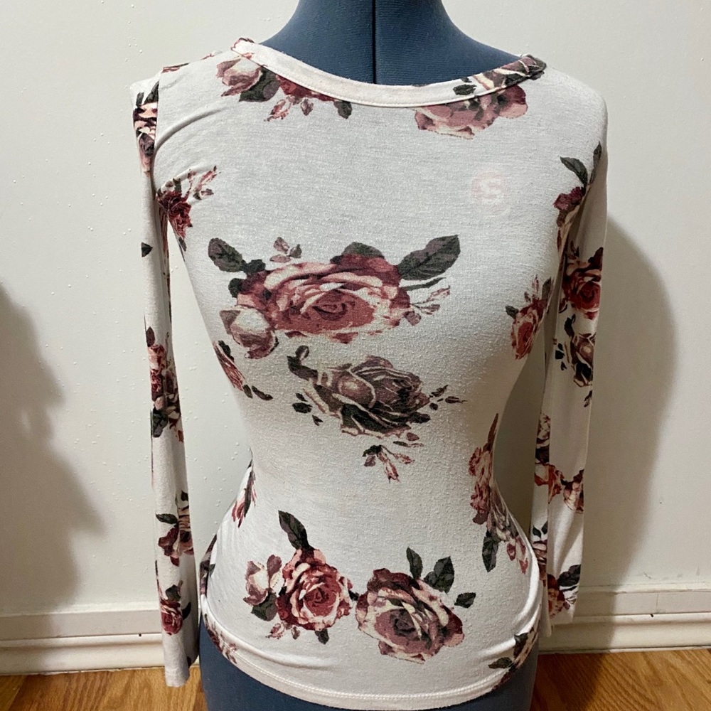 Flower long sleeve shirt